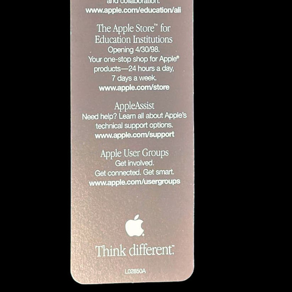Vintage Late 1990's Apple Computer BookMark for Reading Think Different RARE! - Picture 4 of 4